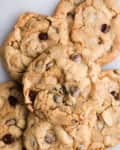 Pile of chocolate chip cookies