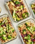 salads in tupperware containers