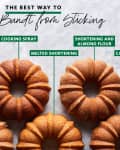 Overhead shot of bundt cakes