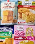 head on shot of all the different corn bread mixes