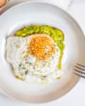 Avocado toast with fried egg