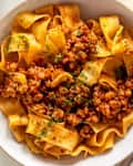Courtney Cox's Chicken Bolognese over pasta