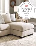 Ashley sofa with Personal Shopper 20256 seal in upper right corner of lead image.