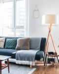 A modern, stylish and bright living room