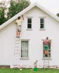 Men painting house