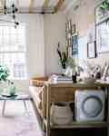 Eclectic bohemian living room full room view