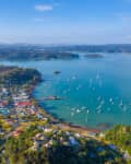 Aerial view of Russell in New Zealand