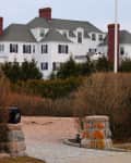 WATCH HILL, RI -5 MAR 2022- View of Holiday House, a landmark historic beach mansion built for the Harkness family and now owned by singer Taylor Swift in Watch Hill, Westerly, Rhode Island.