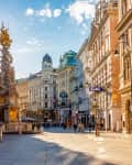 Graben street and Plague Column in center of Vienna