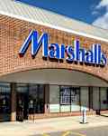 Novi, Michigan, USA - Oct 16, 2022: Horizontal closeup view of Marshalls store front and entrance. Marshalls is an American chain of off-price department stores owned by TJX Companies.