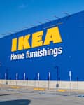 Burbank, California: September 14, 2023:  Exterior of an Ikea store in Burbank, CA. The Burbank Ikea is the largest Ikea store in the United States of America.