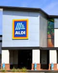Chandler, AZ. - Aug 01 2024: Aldi is the common company brand name of two German multinational family-owned discount supermarket chains operating over 12,000 stores in 18 countries, including the U.S.
