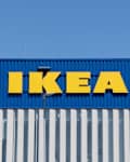 Delft, The Netherlands - May 12, 2025: Sign Ikea on the IKEA Store building