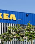 Delft, The Netherlands - May 12, 2025: Sign Ikea on the IKEA Store building