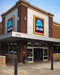 Apex, North Carolina - June 1 2025: ALDI German Supermarket Grocery Food Discount Store Storefront Apex NC Location