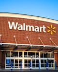 Cary, North Carolina  - August 18 2025: Walmart Supercenter Grocery Store Storefront Exterior With Brand Logo Sign At Kildaire Farm Road Cary NC Location
