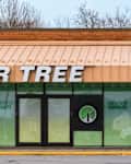 Whitesboro, NY - Nov 27, 2025: Dollar Tree Storefront, a discount variety retailer, it has expanded through Dollar Tree, Dollar Tree Plus, and Family Dollar formats to 16600+ stroes in North America