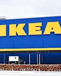 January 2, 2026, Undevala, Sweden. IKEA store sign. Parking lot next to the IKEA store.