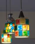 Luxury beautiful retro Stained glass light lamp decor