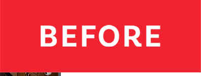 Wood vanity in bathroom before renovation.