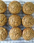 Banana muffins on cooling rack.