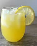 Cortisol cocktail in glass with lemon slice
