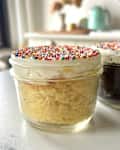Dot cakes in jars