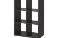 IKEA KALLAX eight-cube shelf in brown-black