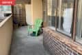 Before: empty patio with one chair