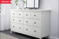 Before: IKEA HEMNES 8-drawer dresser in white