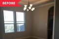 Before: Dim, empty dining room