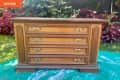 Before: brown wooden dresser