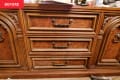 antique wood china cabinet before renovation
