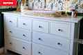 White IKEA Hemnes set of drawers before DIY makeover