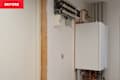White utility closet space before project