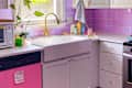 Purple kitchen space