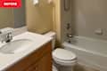 Yellow-beige plain bathroom before makeover