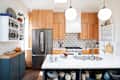 Ceramic cookware in white kitchen