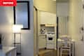 Kitchen in studio apartment.