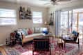 Window and patio door open.