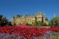 Colorful flowers in the gardens of Waddesdon Manor House in England