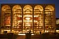 the metropolitan opera at lincoln center in NYC at night