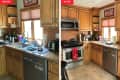 Kitchen before and after cleaning.