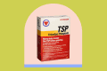 Trisodium Phosphate on graphic background.