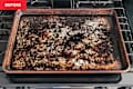 Sheet pan before cleaning.