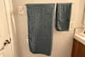 Towels on a rack.
