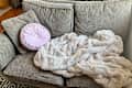 Pottery Barn faux fur blanket review.