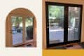 doorway before and after painting to "frame" the outside