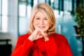 Lifestyle headshot of Martha Stewart dressed in red