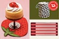 Strawberry Cocktail Napkin, Canvas Hamper, Stretch Towel